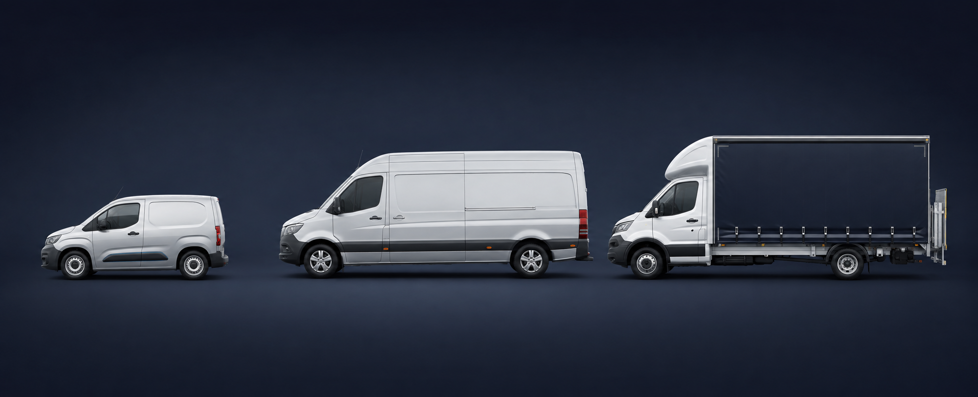 KLS SameDay small van, large van and Luton curtainsider vehicle options